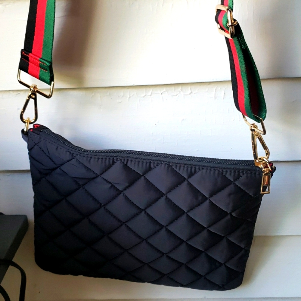 Adorned crossbody bag